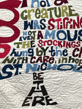 Handmade Quilted Wall Hanging with Christmas Poem Design 39"