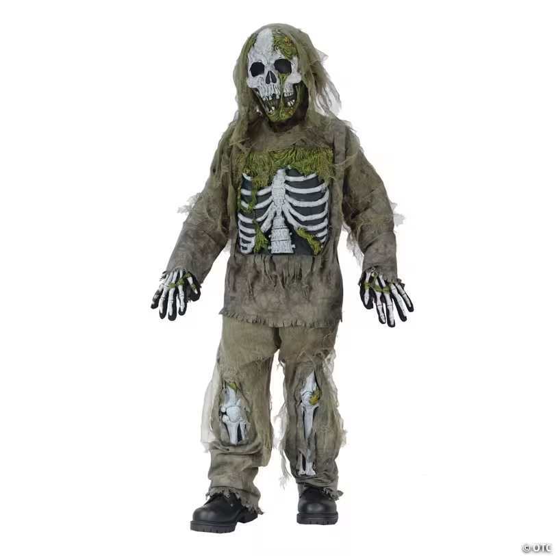 Skeleton Zombie Costume Boys Large 12 to 14