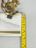 Vintage Marble Desk Organizer with Perpetual Calendar Nautical Themed