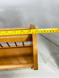 Vintage Wooden Magazine Rack Organizer with Handle