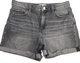 SO Girls Gray Denim Shorts with Silver Studs Girls Size 16