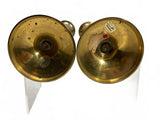Pair of Vintage Solid Brass Candle Holders Made in India