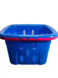 Vintage Retro Rubbermaid Blue and Pink Laundry Basket with Ventilation Holes