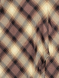 Vintage East 5th Brown Plaid Flared Midi Skirt Size 8