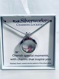 Belk Silverworks Charming Locket Necklace with Swarovski