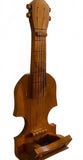 Handmade Wooden Guitar or Violin Shaped Wall Hanging with Storage Cup