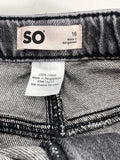 SO Girls Gray Denim Shorts with Silver Studs Girls Size 16