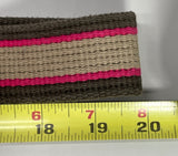 The North Face Striped Web Belt with Metal Logo Buckle 40"