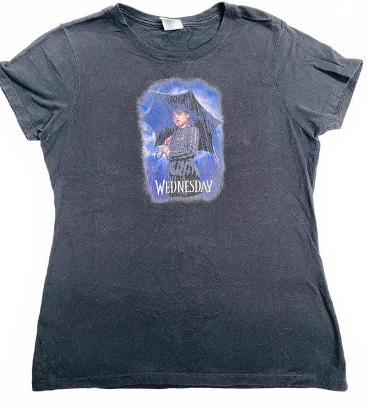 Port & Company Black Wednesday Graphic T-Shirt Women's Size S