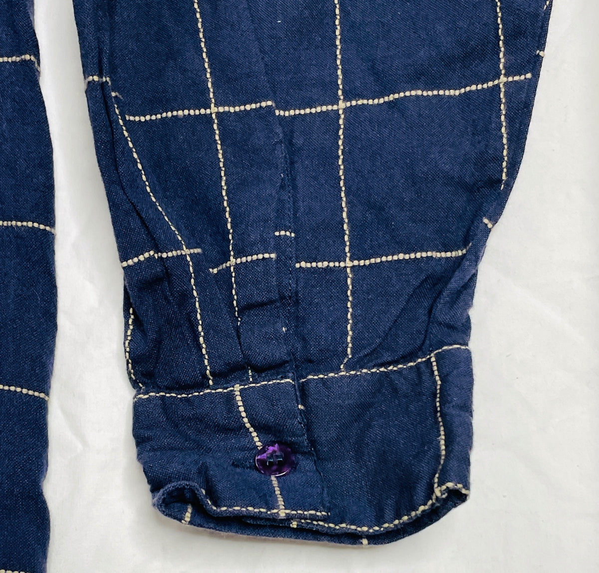 Vintage Cabin Creek Blue Shirt Fall Embroidery Ladies 2X
