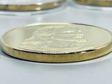 Set of 3 Gold Tone Religious Commemorative Coins Jesus and The Last Supper