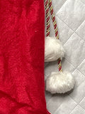 Red Plush Felt Christmas Santa Gift Bag XL36" l x 24"w