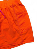 Tek Gear Orange Athletic Shorts with Pink Drawstring Girls XL (14/16)