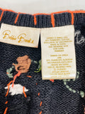 Vintage Bobbie Brooks Halloween Pumpkin Embroidered Sweater Vest Women’s Small