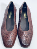 1980's PebbleBrook Brown Leather Flat Shoes Ladies 8