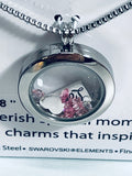 Belk Silverworks Charming Locket Necklace with Swarovski