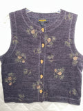 Vintage Woolrich Pinecone Embroidered Knit Vest Wms Med