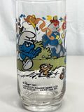 Vintage 1983 Harmony Smurf Tall Drinking Glass Licensed by Wallace Berrie & Co.