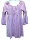 Lavender Textured Long Sleeve Dress Elastic Waist and Sleeves Girls XL 16