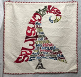 Handmade Quilted Wall Hanging with Christmas Poem Design 39"