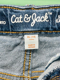 Cat & Jack Girls' Denim Shorts Size XL 14 Adjustable Waistband
