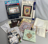 Vintage Cross Stitch Patterns, Kits & Supplies Bundle