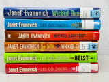 Janet Evanovich Hardcover Mystery Novel Collection, 6 Books