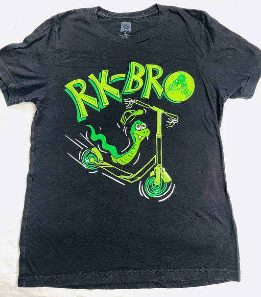 WWE Authentic RK-Bro Black Graphic T-Shirt Adult M Unisex