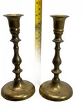 Pair of Vintage Solid Brass Candle Holders Made in India
