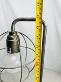 Modern Industrial Metal Cage Table Lamp with On/Off Toggle Switch