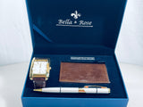 2000's Vintage Bella & Rose Men's Watch, Pen Gift Set