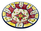 Pier 1 Vallarta Hand-Painted Floral Ceramic Serving Bowl 14 in