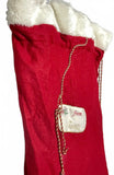 Red Plush Felt Christmas Santa Gift Bag XL36" l x 24"w