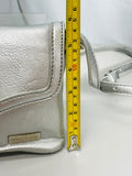 Silver Pouchee Crossbody Bag with Adjustable Strap