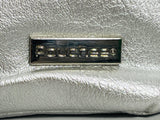 Silver Pouchee Crossbody Bag with Adjustable Strap