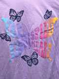 Wonder Nation Purple Long Sleeve Butterfly Graphic Shirt Girls XL (14-16)