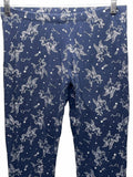 Navy Blue Silver Unicorn Constellation Print Leggings Girls Size 14/16