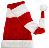 Plush Extra Long Dr. Suess Like Santa Hat with Pom-Pom