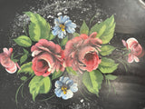 Vintage Hand-Painted Nashco Product Floral Metal Tray 17"