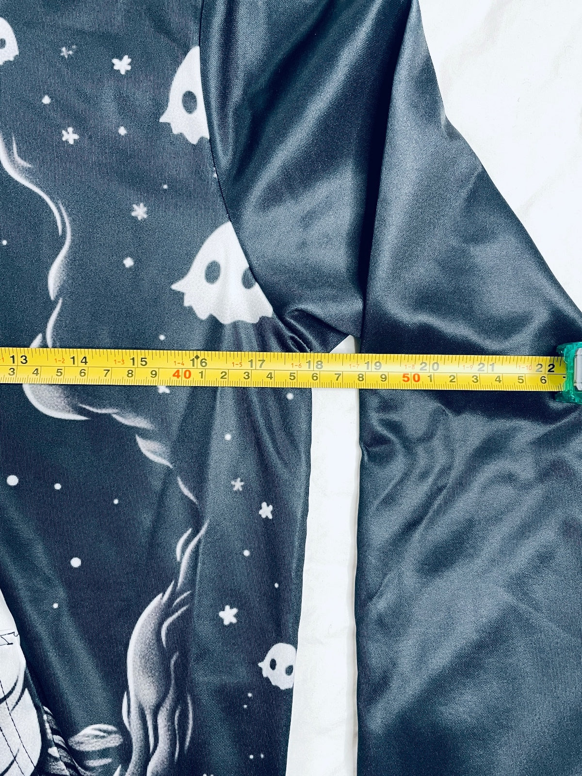 Black Ghost-Themed Full Zip Hoodie Silky Size Youth Medium