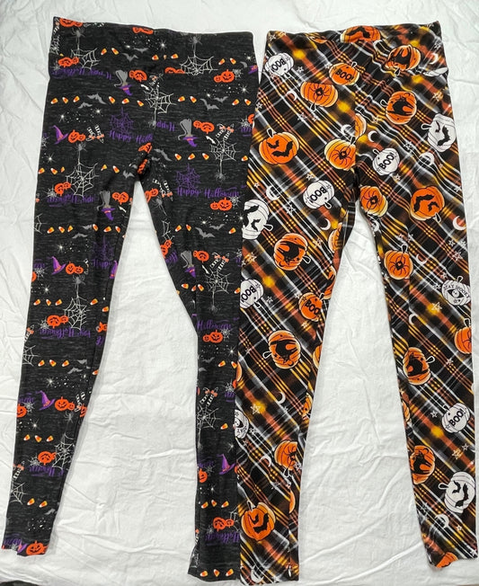 Halloween Leggings for Juniors / Ladies Size Small 2Pair