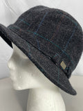 Dobbs Vintage Plaid Wool Fedora Hat Large