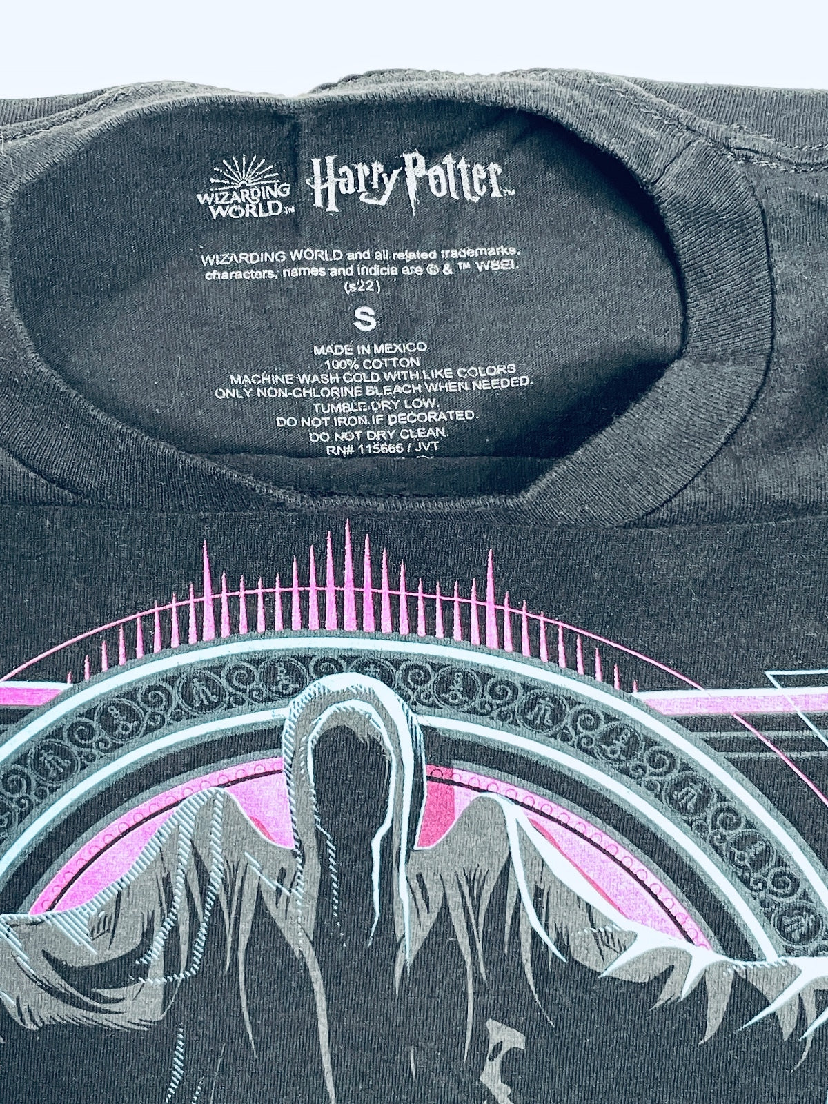 Harry Potter Wizarding World Black Graphic T-Shirt Size Adult Unisex Small