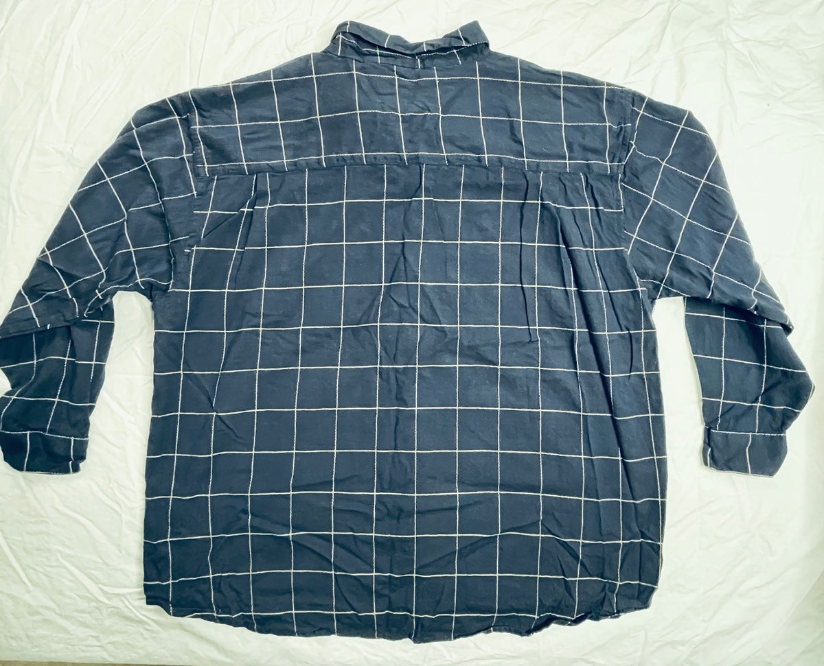 Vintage Cabin Creek Blue Shirt Fall Embroidery Ladies 2X