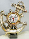 Vintage Marble Desk Organizer with Perpetual Calendar Nautical Themed