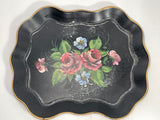 Vintage Hand-Painted Nashco Product Floral Metal Tray 17"