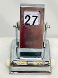 Vintage Marble Desk Organizer with Perpetual Calendar Nautical Themed
