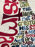 Handmade Quilted Wall Hanging with Christmas Poem Design 39"