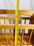 Vintage Wooden Magazine Rack Organizer with Handle