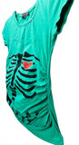 Purpless Maternity Skeleton Graphic Short Sleeve T-Shirt Sm